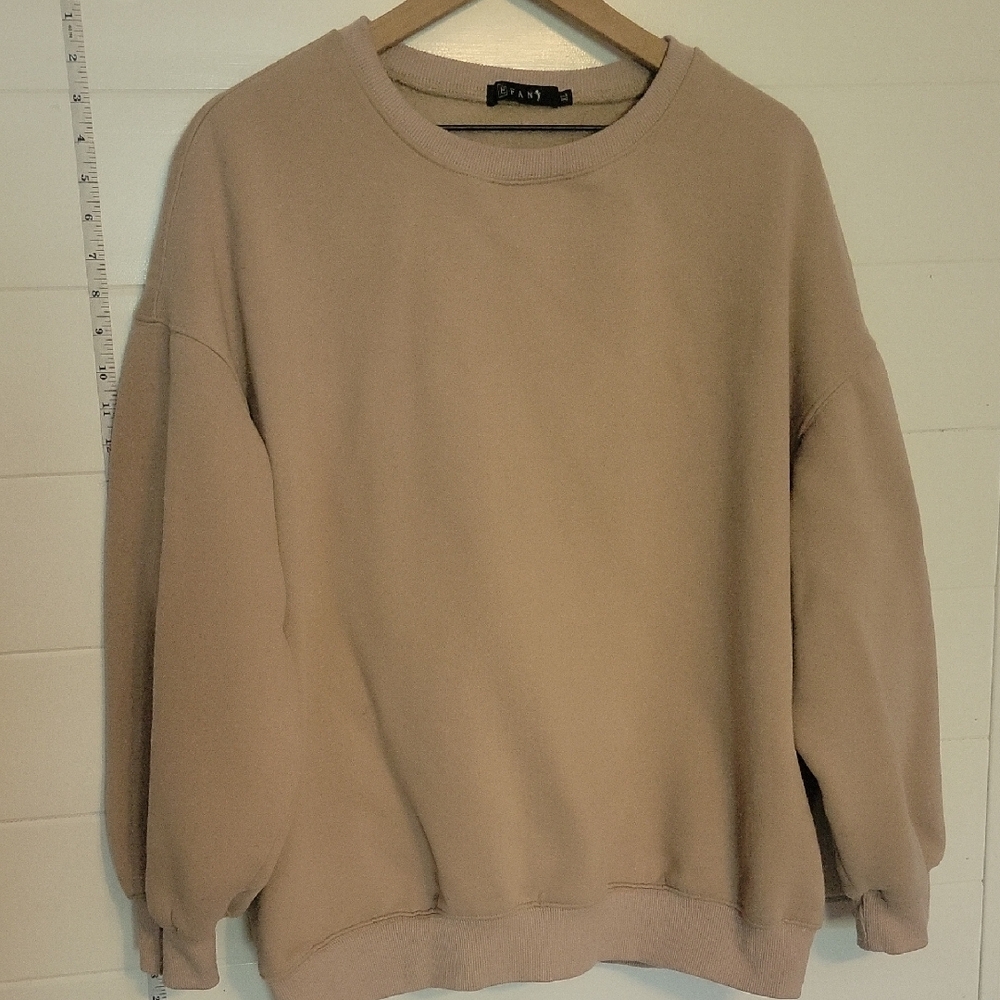 Oversized Boxy Pink/Beige Sweatshirt